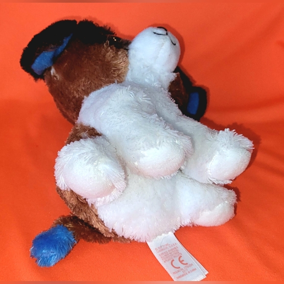 Ty Plush Dog with Brown and White Fur DUKE BEANIE BOO - Picture 3 of 3